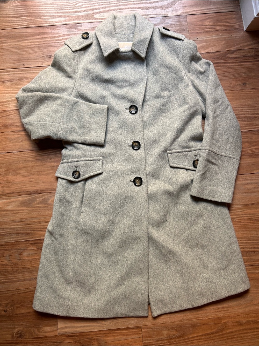 Michael Kors Light Gray Wool Coat